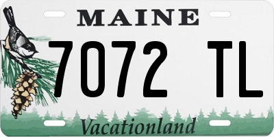 ME license plate 7072TL