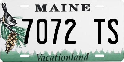 ME license plate 7072TS