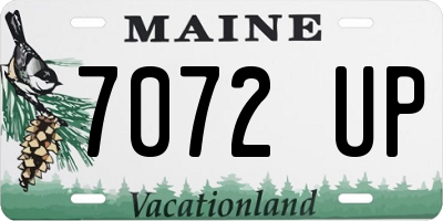 ME license plate 7072UP