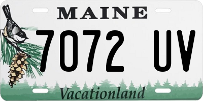 ME license plate 7072UV