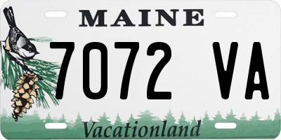 ME license plate 7072VA