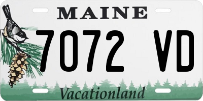 ME license plate 7072VD