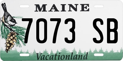 ME license plate 7073SB