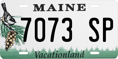 ME license plate 7073SP