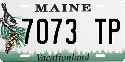 ME license plate 7073TP