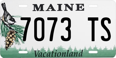 ME license plate 7073TS