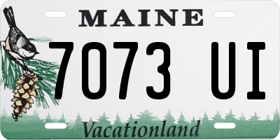 ME license plate 7073UI