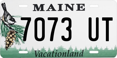 ME license plate 7073UT