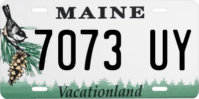 ME license plate 7073UY