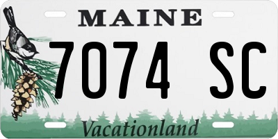 ME license plate 7074SC