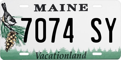 ME license plate 7074SY