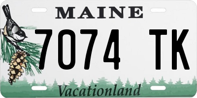 ME license plate 7074TK
