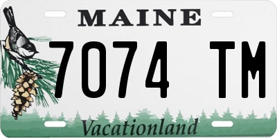 ME license plate 7074TM