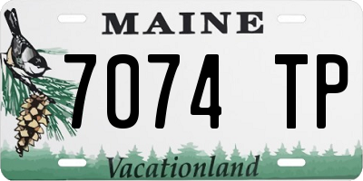 ME license plate 7074TP