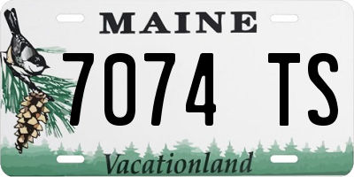 ME license plate 7074TS