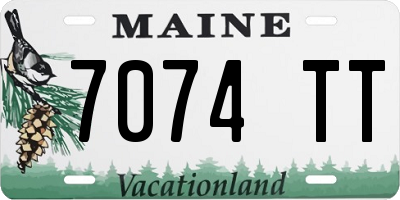 ME license plate 7074TT