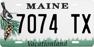 ME license plate 7074TX