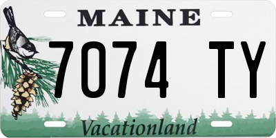 ME license plate 7074TY