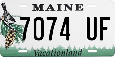 ME license plate 7074UF