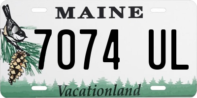 ME license plate 7074UL