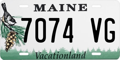 ME license plate 7074VG