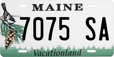 ME license plate 7075SA