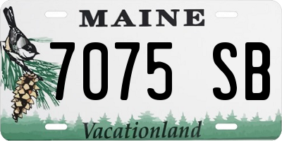 ME license plate 7075SB