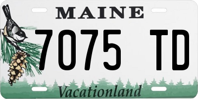 ME license plate 7075TD
