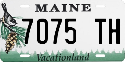 ME license plate 7075TH