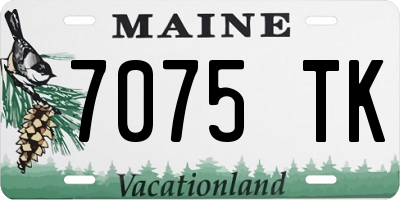 ME license plate 7075TK