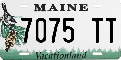 ME license plate 7075TT