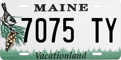 ME license plate 7075TY
