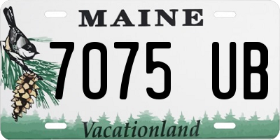 ME license plate 7075UB