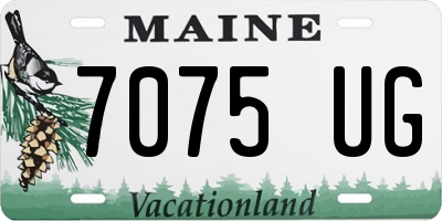ME license plate 7075UG