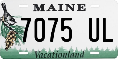 ME license plate 7075UL