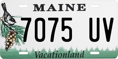 ME license plate 7075UV