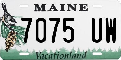 ME license plate 7075UW