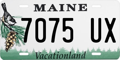 ME license plate 7075UX