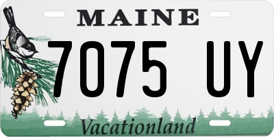 ME license plate 7075UY