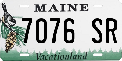 ME license plate 7076SR