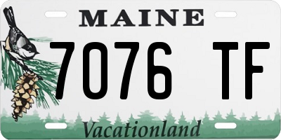 ME license plate 7076TF