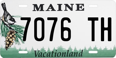 ME license plate 7076TH