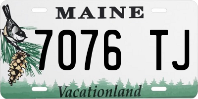 ME license plate 7076TJ