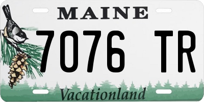ME license plate 7076TR