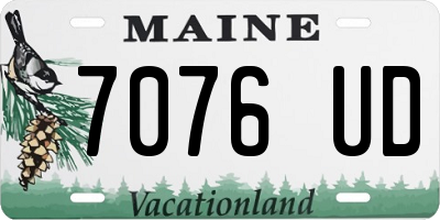 ME license plate 7076UD