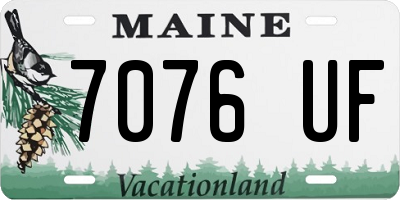 ME license plate 7076UF