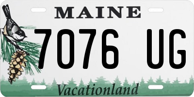 ME license plate 7076UG