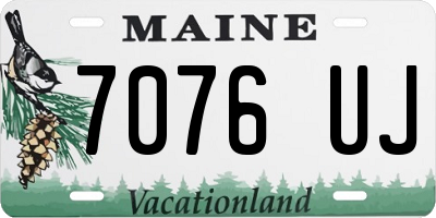 ME license plate 7076UJ