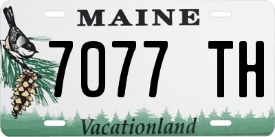 ME license plate 7077TH