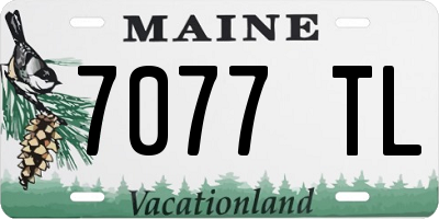 ME license plate 7077TL